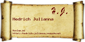 Hedrich Julianna névjegykártya
